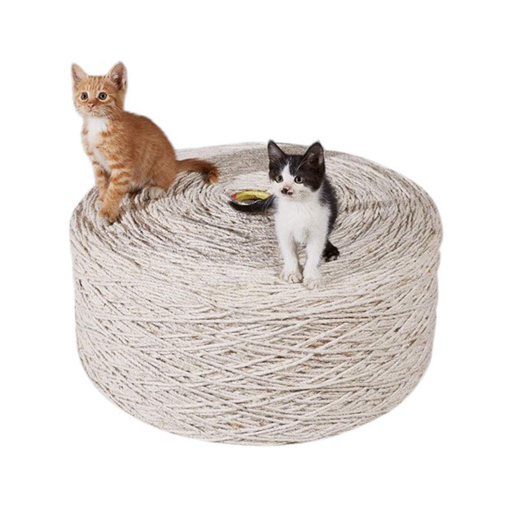 Doubleer Hemp Rope,4/6/8/10mm Thick Rope Strong Natural Rope,Jute Rope for Craft Rope,Gift Twine/Cat Scratching Rope/Garden Bundling,Jute Twine Christmas