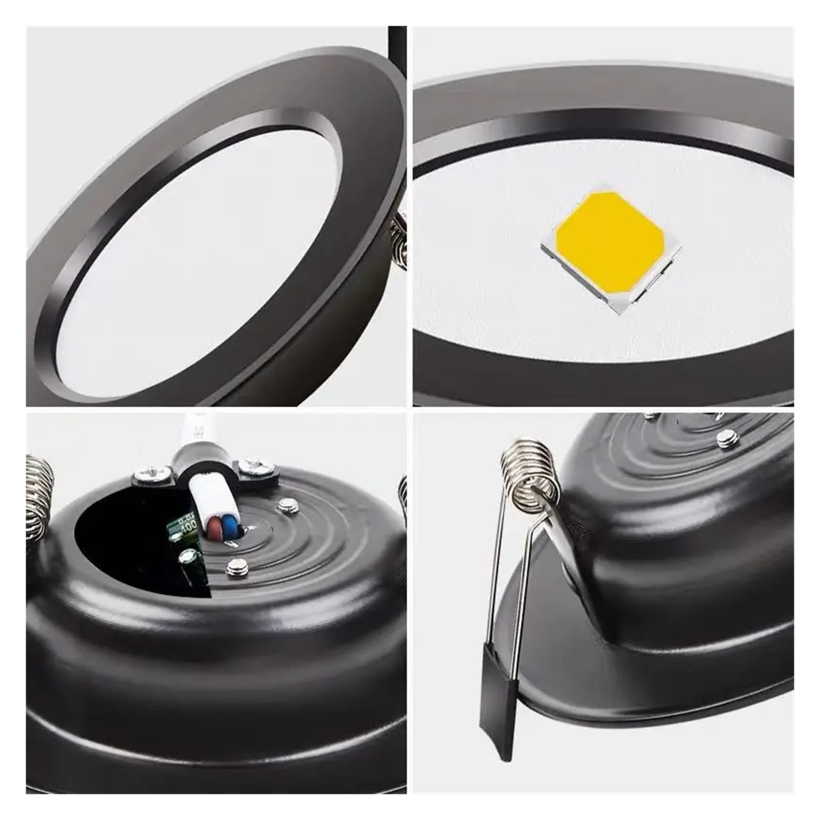 eufeifeiegds 9W RGB-LED-Einbauleuchte mit Fernbedienung, dimmbar, wasserdicht, 220V, for Deckenmontage(WHITE,CHANGEABLE_12W)