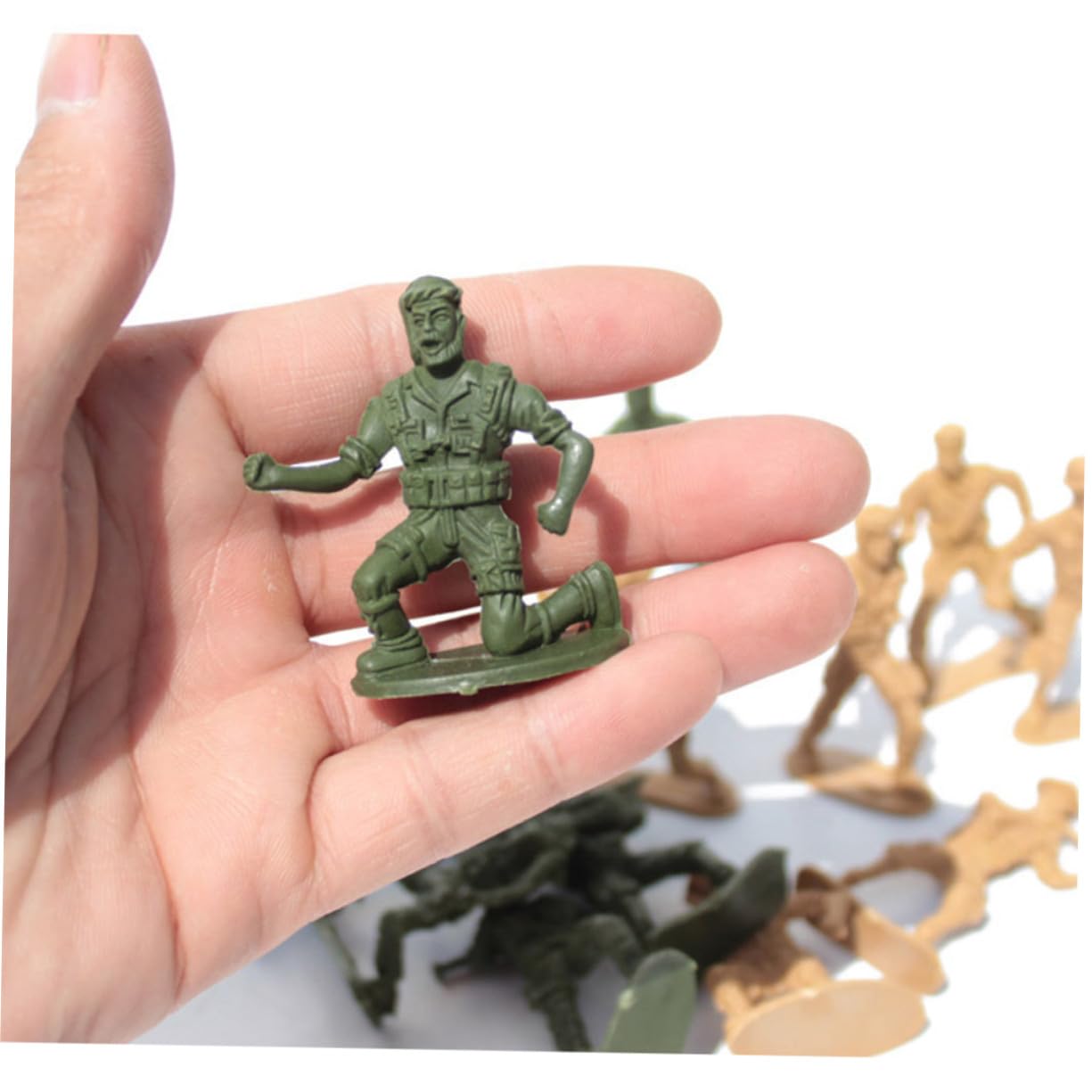 WOONEKY 88 Piezas Figuras Soldados de Plástico Juego de Soldados para Set de Unidades Decoración y Accesorios para Guerra