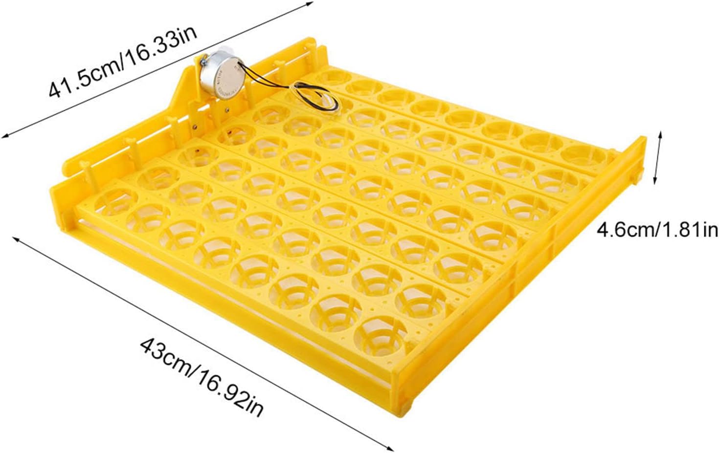 Wisecoco Automatic Egg Turner, 56 Eggs Mini Incubator Hatcher Egg Incubator Automatic Egg Turning Tray Tool with Motor for Hatching Chicken Duck Bird Quail Poultry