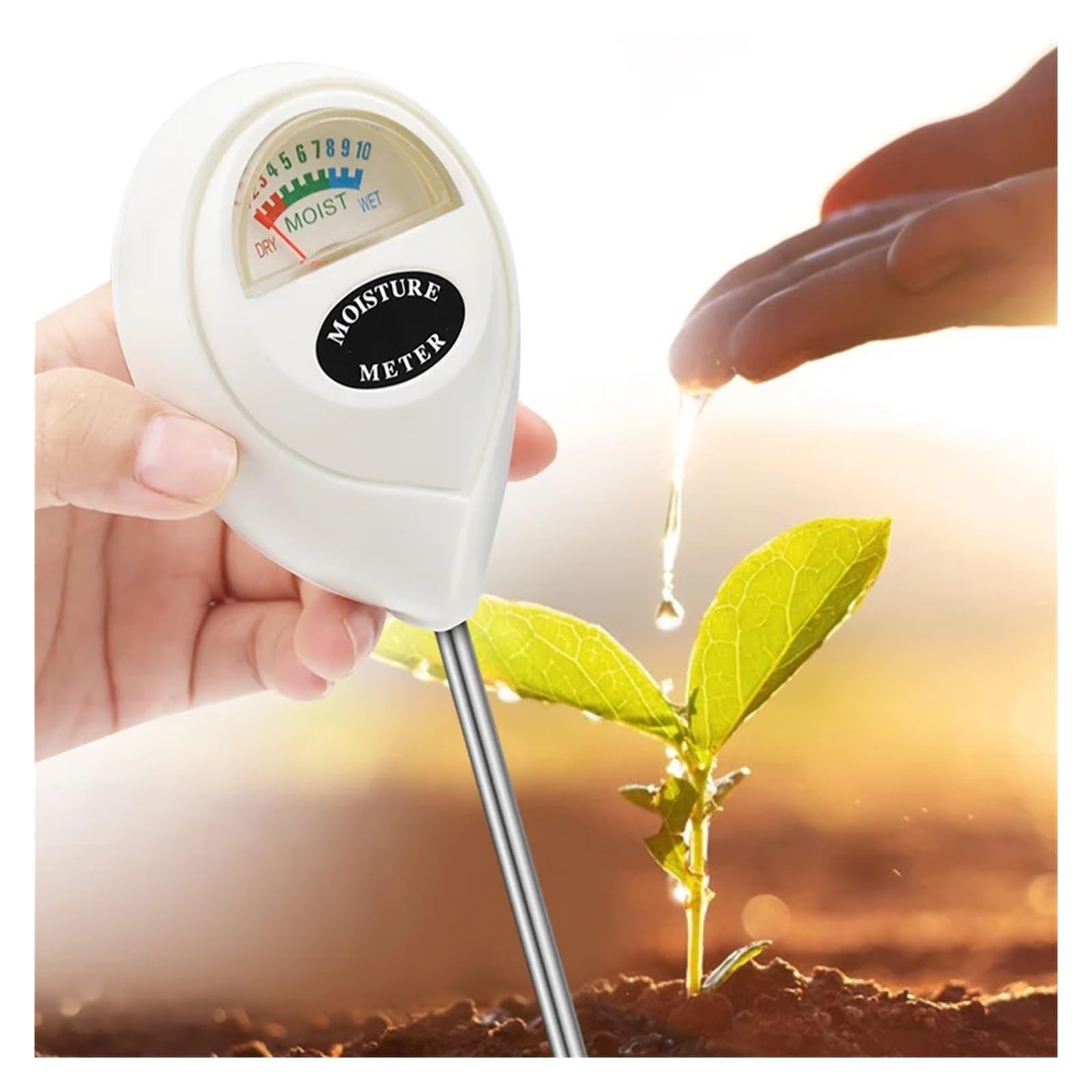Medidor de Humedad del Suelo Humidómetro De Suelo Herramienta De Medición De Jardinería Doméstica Medidor De Humedad del Suelo Sonda Higrómetro Prueba De Riego Fiable y Preciso