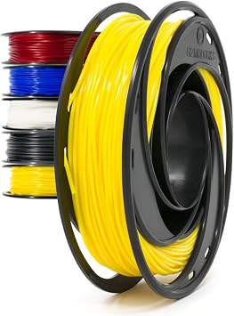 Gizmo Dorks Flexible TPU 3D Printer Filament 1.75mm 200g, Yellow