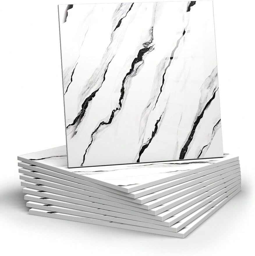 10pcs Marble Peel and Stick Waterproof Shower Wall Panels, Peel and ...