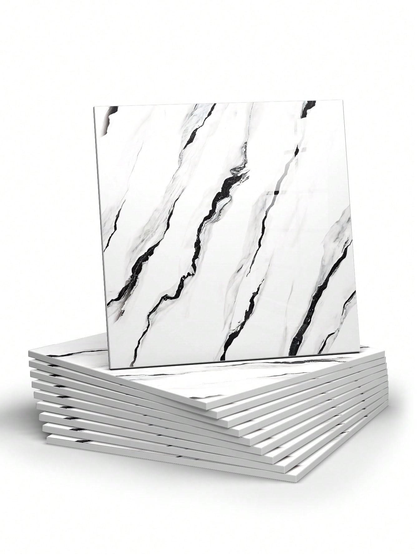 10pcs Marble Peel and Stick Waterproof Shower Wall Panels, Peel and ...
