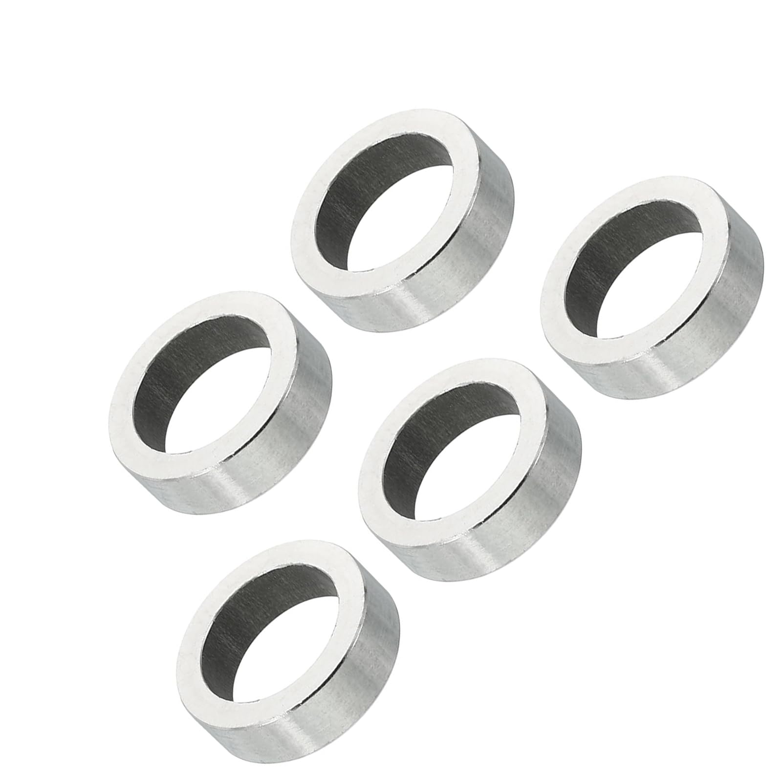 Unifizz M10 Stainless Steel Spacers, 5Pcs Round Metal Spacer Tubes 10.2mm ID x 14mm OD x 4mm Length Unthreaded Stainless Steel Standoff for M10 Screw Bolt Assemblies — image 1