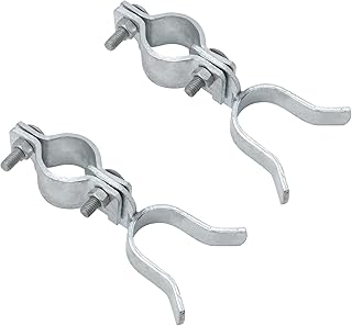 VIVIDA Chain Link Gate Latch 1-3/8" x 1-3/8", Chain Link Fence Gate Latches for Metal Gates, Galvanized Fence Gate Latch Lock, Bolts & Nuts Included, 2 PCS