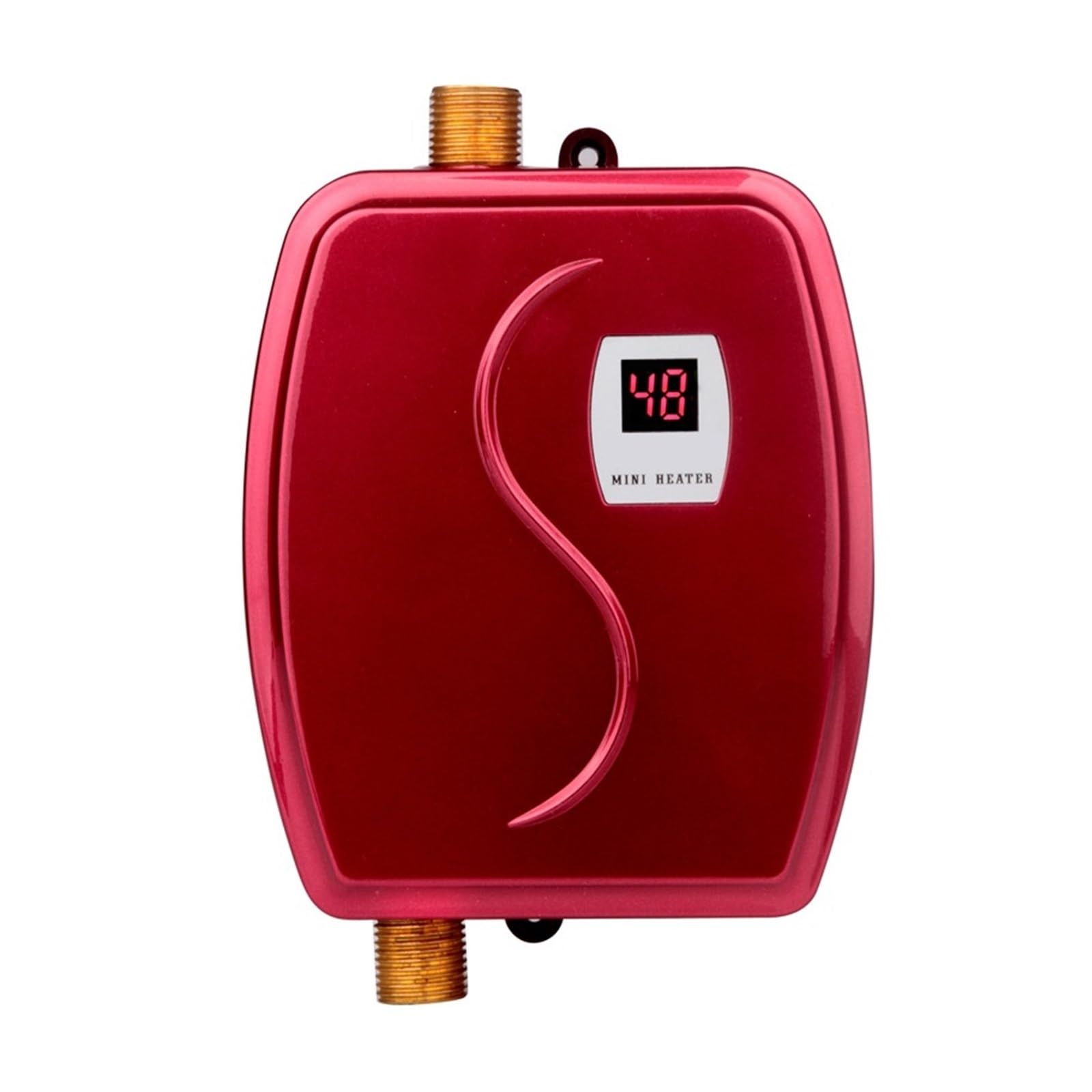 3400W Electric Water Heater Instantaneous Tankless Instant Hot Water Heater Kitchen Bathroom Shower Flow Water Boiler Compact and Durable(Rosso)