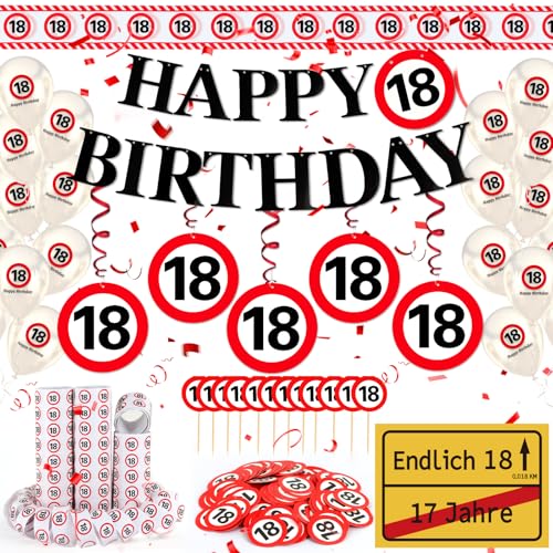 WenmthG 18 Geburtstag Deko, Deko 18. Geburtstag Junge Mädchen, 18...