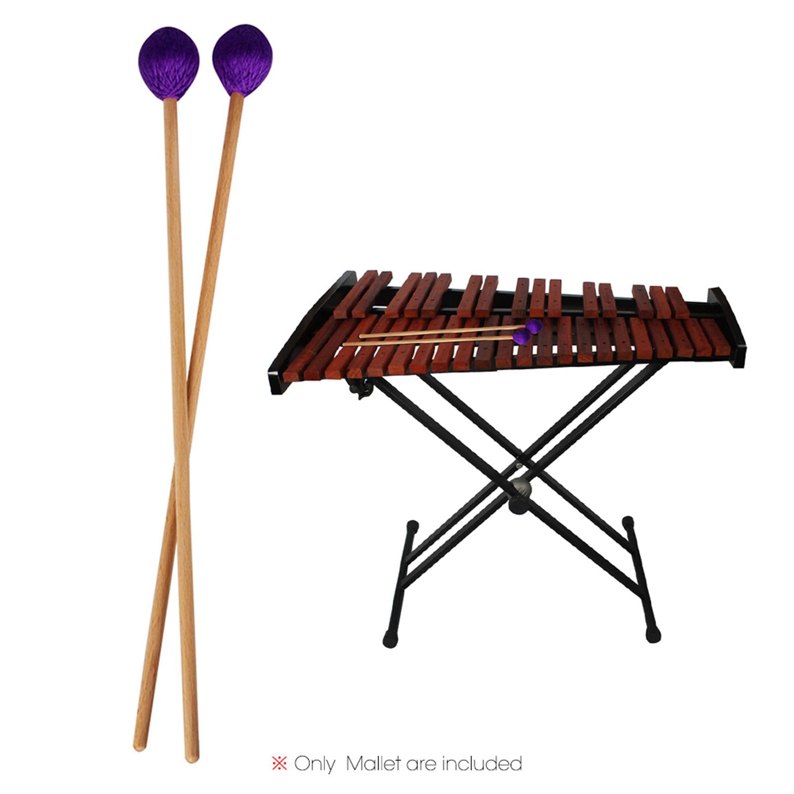 MALLETS MARIMBA, Massets de Bâton de Tambour en Acier en Acier, Maillets Hêtres Laine Acrylique Fil mélangé Maillets Melodica Instrument avec une Conception Axée sur la qualité Sonore pour les Deux