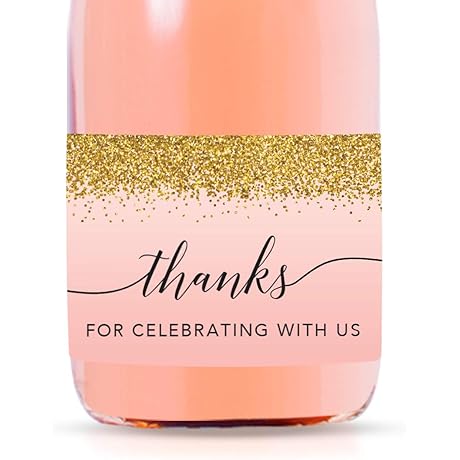 Mini Sparkling Cider Customizable Wine Labels for Bottles