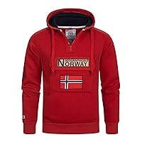 Geographical Norway GYMCLASS - Felpa con cappuccio e tasca a marsupio da uomo