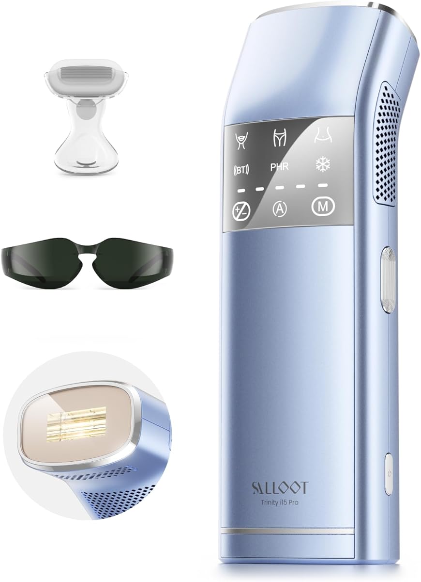 27J Vierfach-Impuls IPL Geräte Haarentfernung für Frauen, 2°C Saphir 16,6 cm² Eis-Kühlung, 100W Duale Lichter, Häarentfernung Laser Dauerhaft Epilierer mit PHR-Modus für Gesicht, Körper, Bikinizone