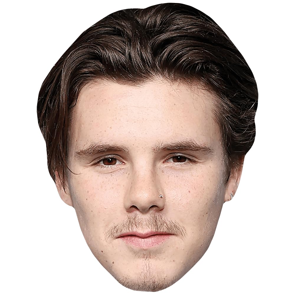 Celebrity Cutouts Lifelike Cruz Beckham (Goatee) Celebrity Mask, Flat Card Face, Fancy Dress Mask