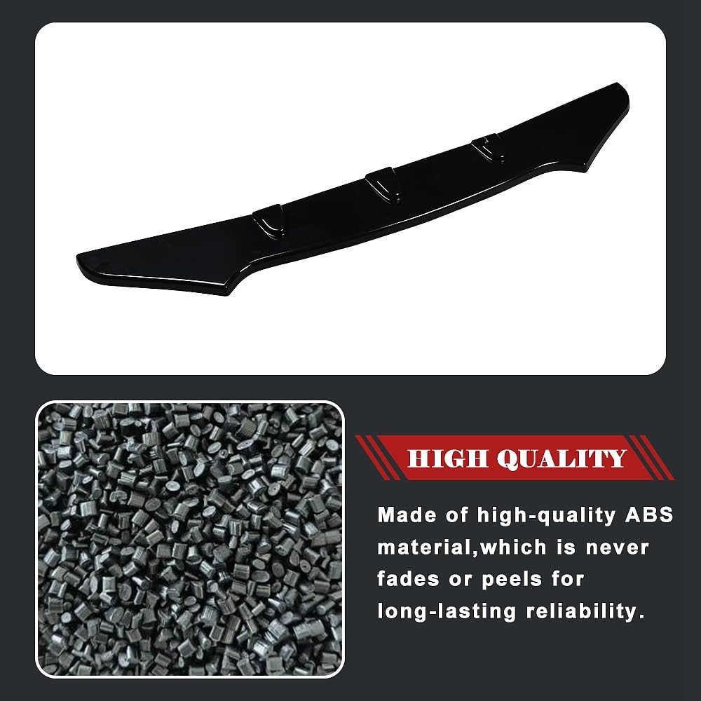 Pare-Bumpers Universel Avant Style B avec Becquet de Protection Anticollision, Jupe Avant, Diffuseur Inférieur, Déflecteur, Tablier, Séparateur, Protection (Noir Brillant)