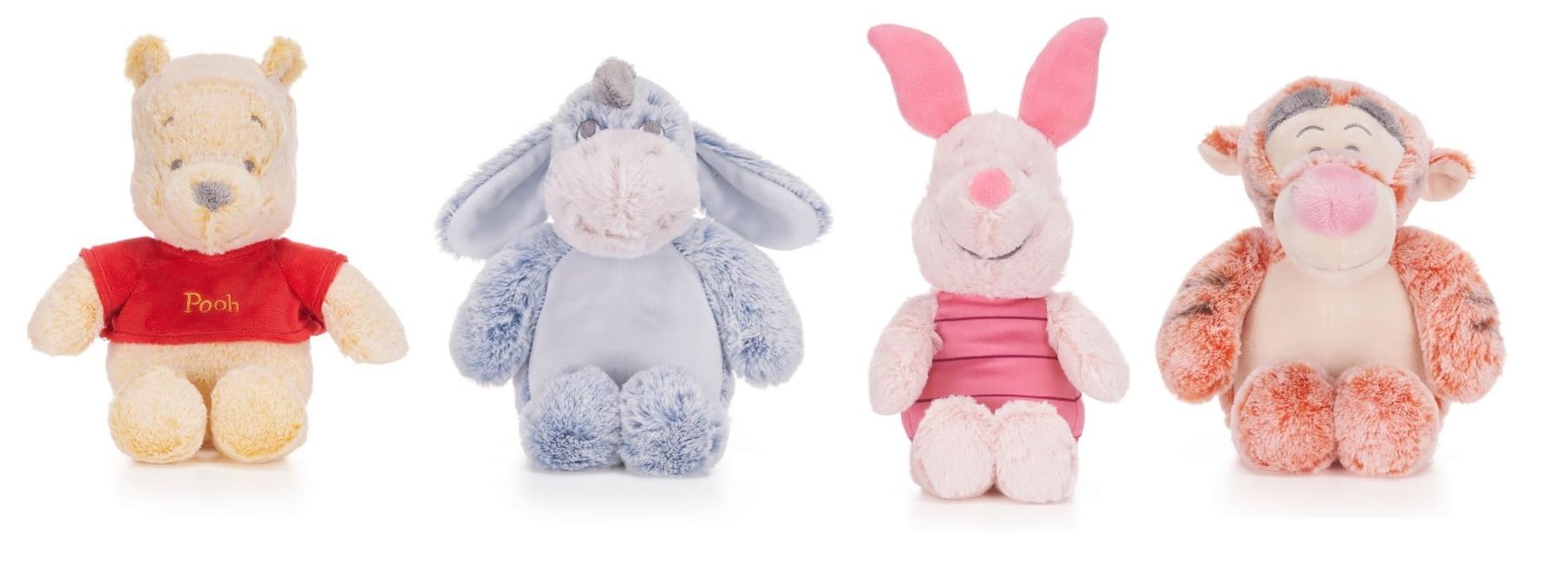 Snuggletime Set of 4 20cm Soft Toys Eeyore Piglet WTP Tigger Plush