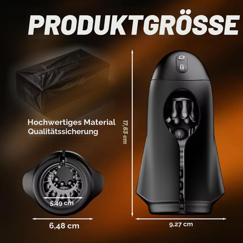 Elektrischer Masturbator Cup für Männer mit 9 Rotation und 9 Vibrationsmodi, Leise Taschenmuschi Masturbator, Eichel Stimulation Penis Trainer Sex Spielzeug für die Männer Erotik Solo