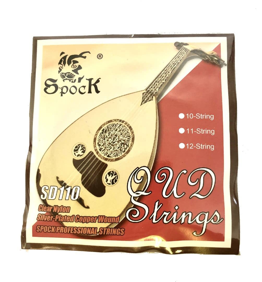 Full Set 12 of Turkish Short Neck Oud Strings by Spock Nylon & Silver Plated Copper Wound