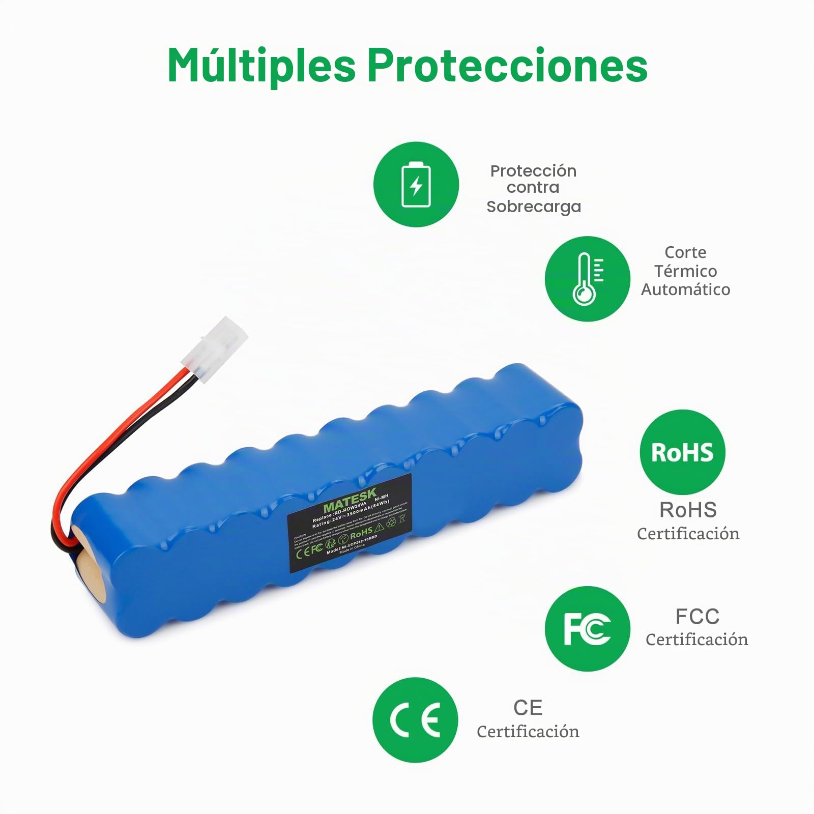 24V 3500mAh NiMH Batería para Rowenta Air Force Extreme RH8770 RH8770WU RH8770WU 2D 1 RH8771 RH877101 RH877101 2D 1 RH8775 RH877501 RH877501 2D 1 RH877501 8M 0 RH8779 Reiniger Luftwaffe Extreme 24V