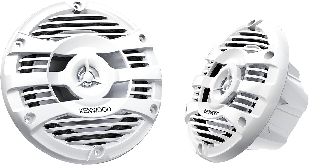 Kenwood Kfc-1653Mrw 2 Way Marine Boat Flush Mount Coaxial Speaker 150W 4Ohm from B&Q