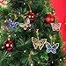 DIY Diamond Painting Keychain 5D Mosaic Making Full Drill Special Shape Diamond Painting Pendant for Bags,Phone Straps 5 Pack Butterfly