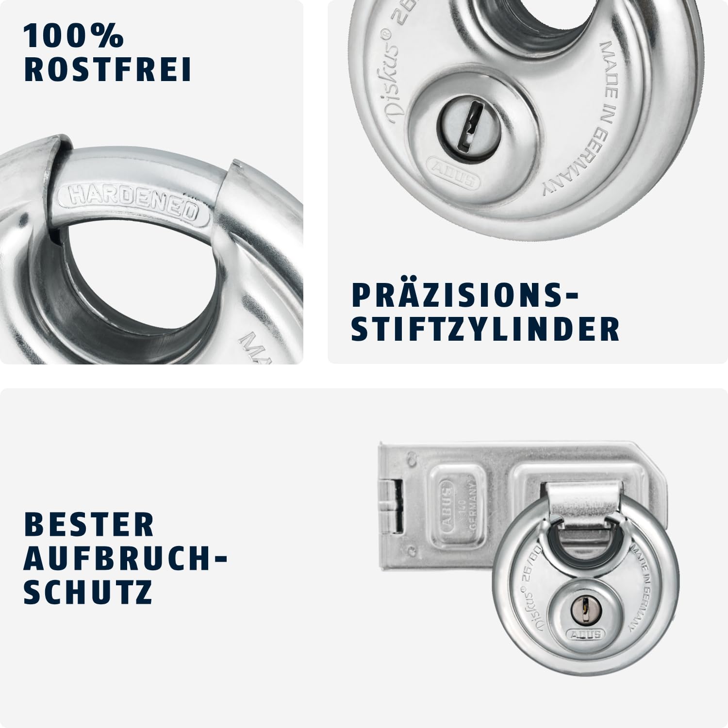 ABUS Padlock Monoblock 92/80 -80mm High Security Padlock-FREE POST | UK