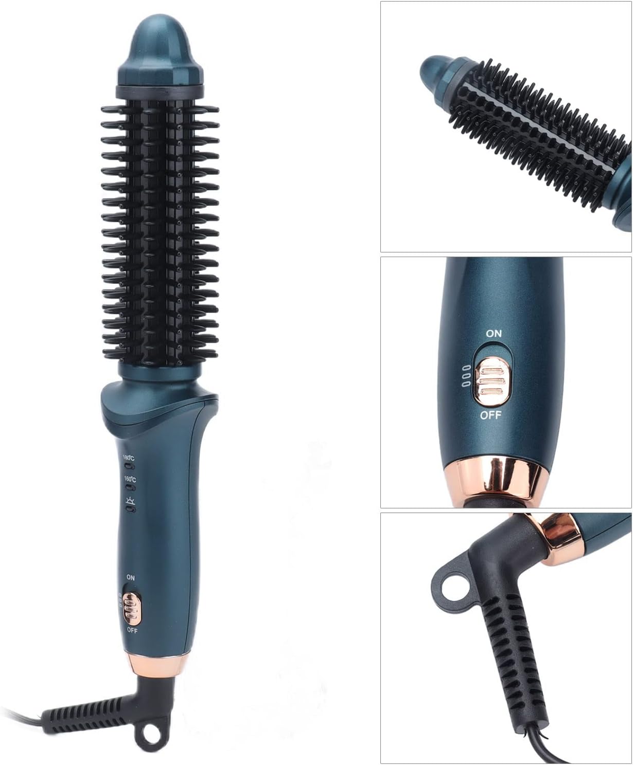 Portable ThermoElectric Dual Purpose Hair Brush for Straight and Curly Styles