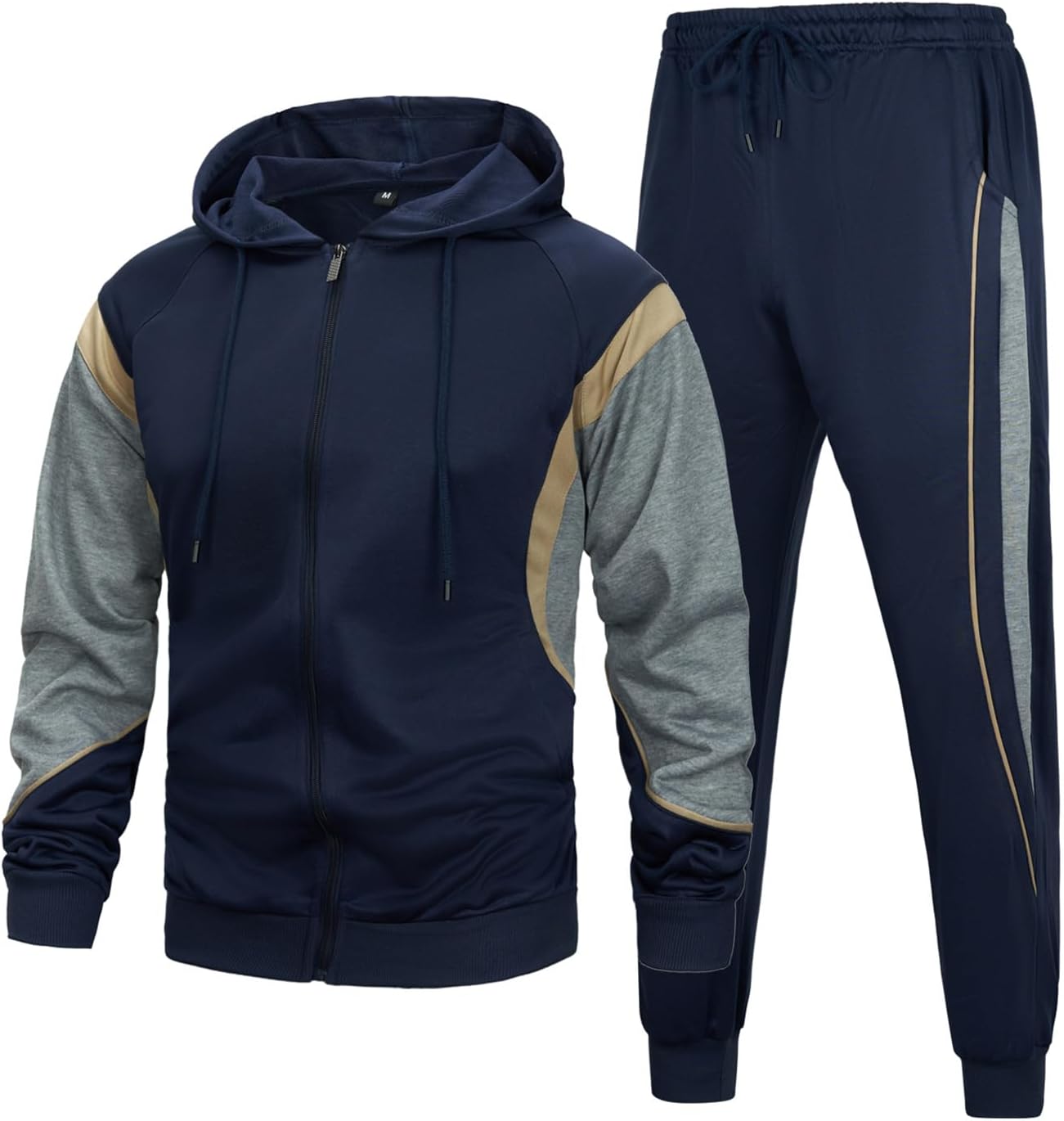 MANLUODANNI Tracksuit Men Casual Sports Set Athletic Sweatsuits for Men Jogging 2 pcs Suits Sets