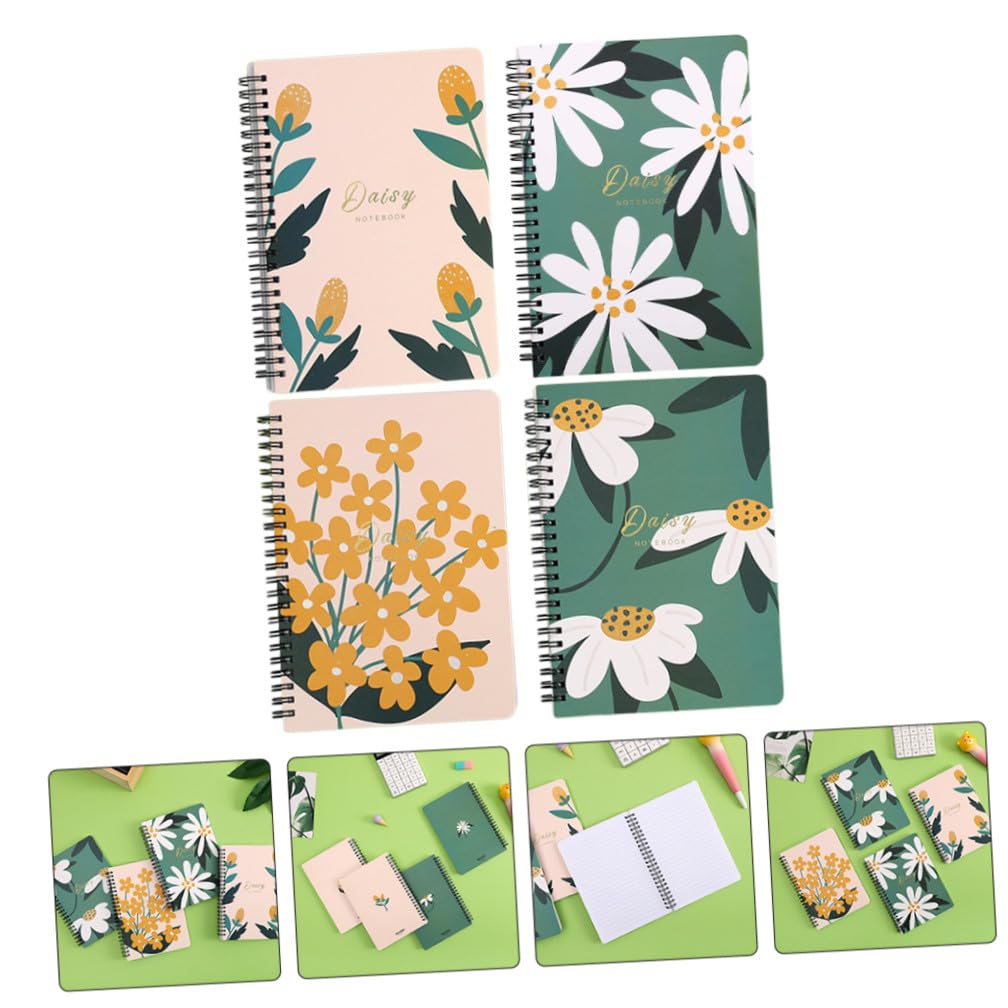 DOITOOL 4 Pièces Cahier à Spirale de Notebooks Pratiques pour Prendre des Notes pour Étudiants