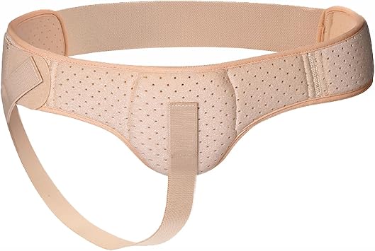 Hernia Belts for Men Inguinal, Comfort Truss Hernia Belt for Men Inguinal, with Pressure Pad Compression and Adjustable Waist Strap Fits Left or Right Groins M/L/XLBeige,M