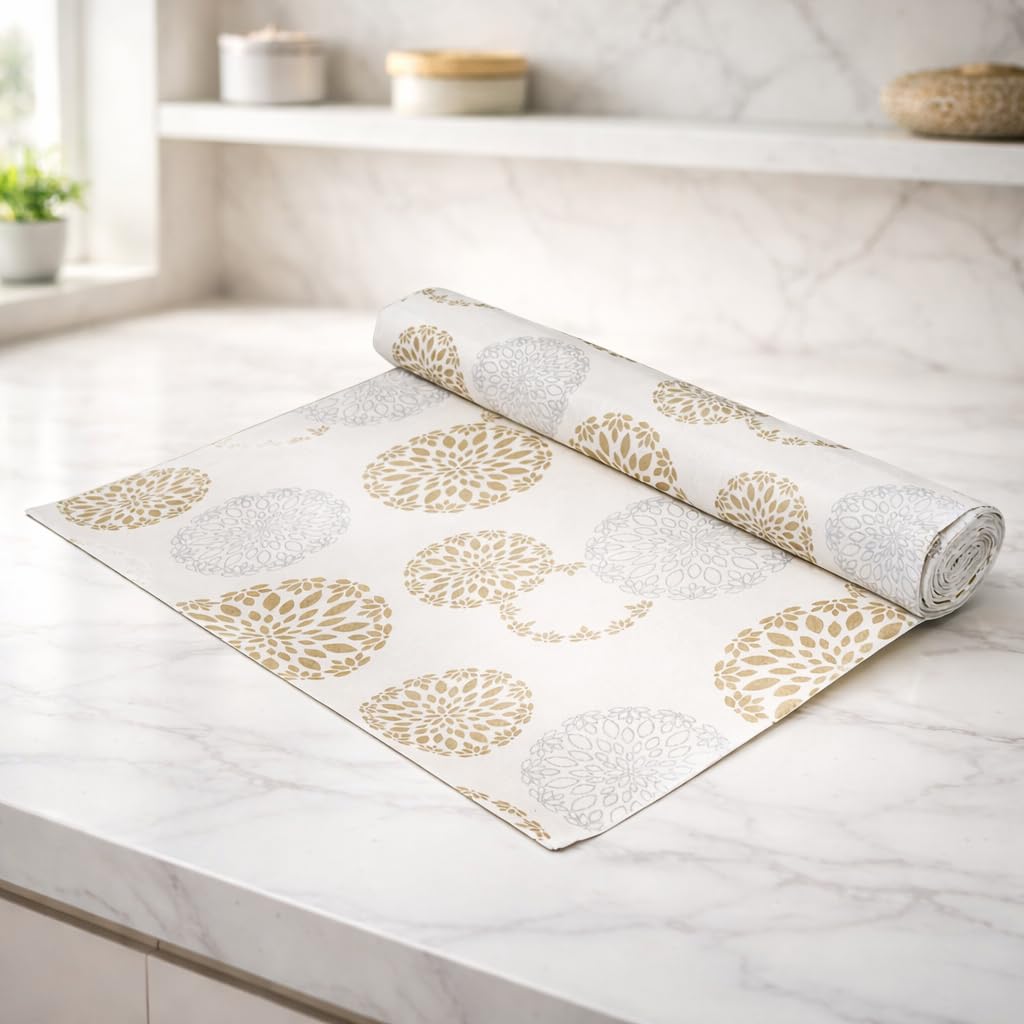 THE LION'S SHARE Check Pattern (05 Mtr Roll) Anti Slip Kitchen Mats for Shelf - Waterproof Trolley Mats for Fridge|Cabinet|Drawer|Bathroom - Multipurpose Liner (Easy to Cut) TLS-032-image-30