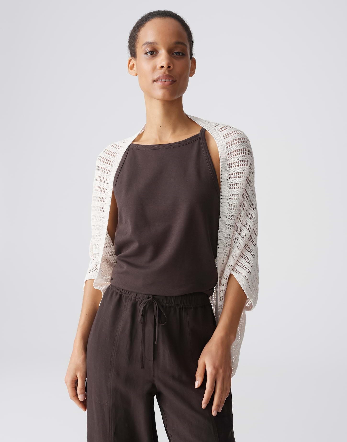 OPUS Damen Poncho/Cape | Sommerliches Cape aus Feinstrick