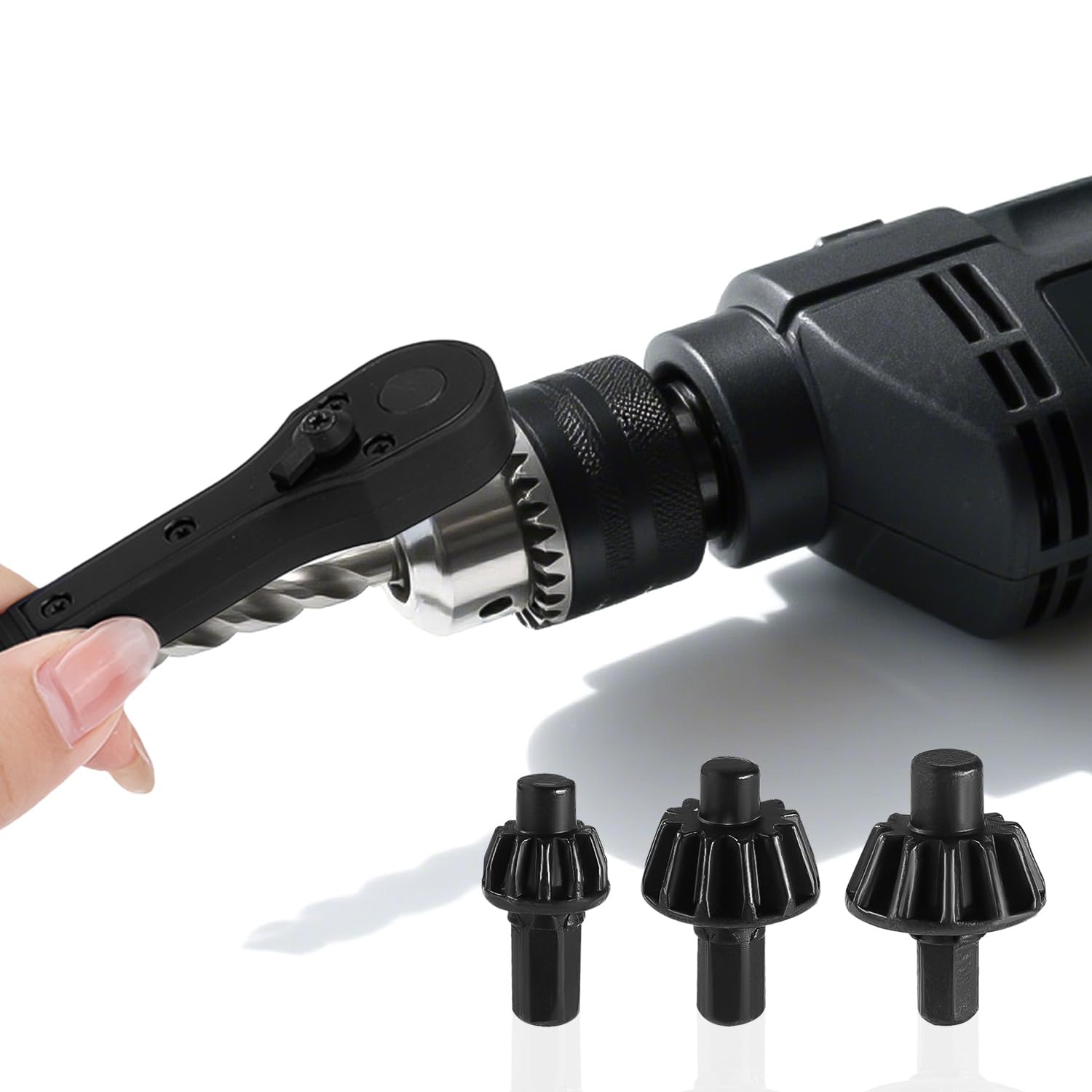 Ratchet Drill Chuck & 3 Chucks - Universal Spanner -3 Ratchet Drill Chuck & 3 Chucks - Universal Spanner -3