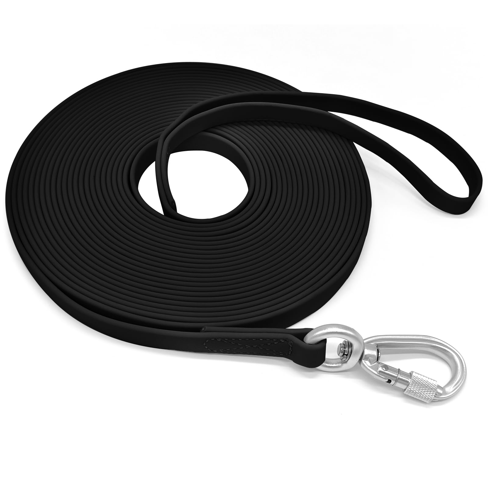 ZALER Long Dog Leash Waterproof Training Leashes 50ft 30ft 20ft 15ft 10ft 6ft, Odor Proof Recall Long Line Lead with Aviation Aluminum Carabiner Clip