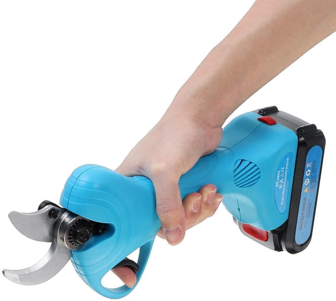 Wireless Electric Rechargeable Scissors Pruning Shears Tree Garden Tool Branches Pruning Tools Garden Or Lawn (E Blue 1 Battery) (E Blue 2 Battery)