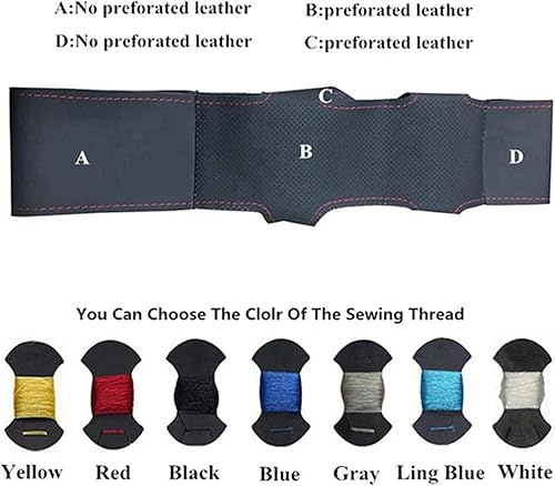 Miniatura 5 de Black Suede Car Steering Wheel Cover,Fit for Opel Astra K Corsa E Karl Crossland X Grantland Insignia Zafira Car Accessories