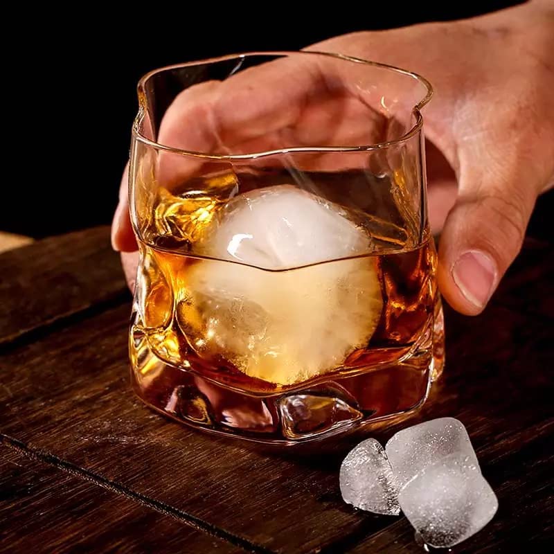 Image of 310 ML Premium Old Fashioned Crystal Whiskey Glasses (310 ML, Clear) (SETB of 04)