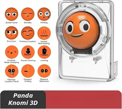 と互換性ありBIGTREETECH パンダ Knomi 3D V1.0 印刷進行状況表示 3D プリンターステータス画面カスタム UI と互換性あり Bambulab A1 A1 MiniBundle Kit
