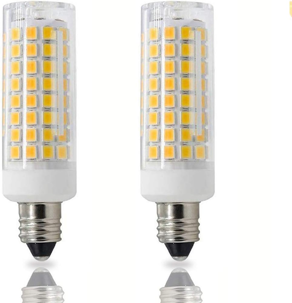 E11 LED Bulb,75W-80W Halogen Lamp Equivalent,8W 800LM,Base Diameter 11mm,Dimmable,E11 Base Bulb Color 3000K,AC110V,Energy Saving and Environmental Protection (Pack of 2)