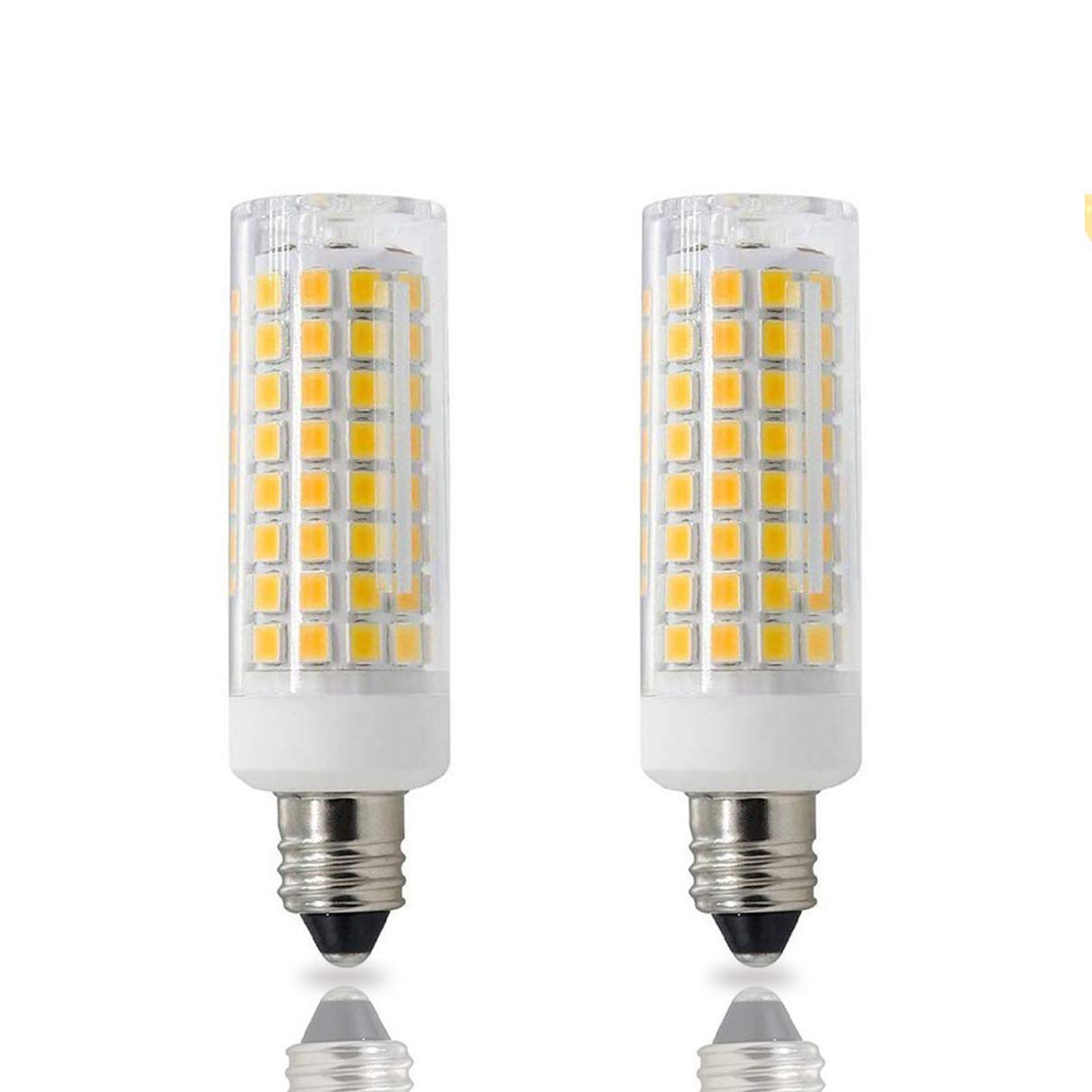 E11 LED Bulb, 75W-80W Halogen Lamp Equivalent, 8W 800LM, Base Diameter 11mm, Dimmable, E11 Base Bulb Color 3000K, AC 110V, Energy Saving and Environmental Protection (2 Pack)
