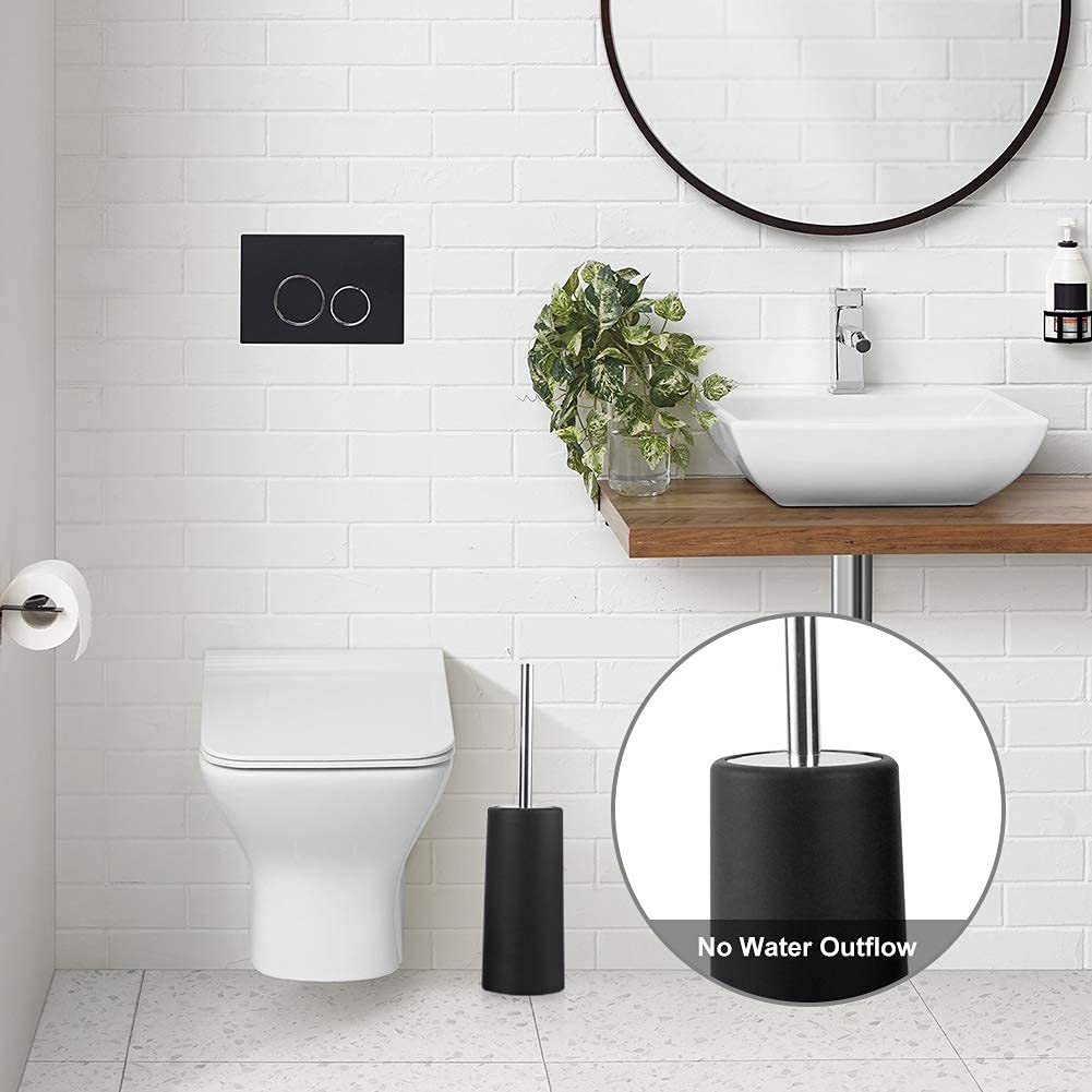 Ejoyous Set Accessori Bagno 6 Pezzi, Accessori Bagno Set in bambù con Tazza, Porta Spazzolino da Denti, Porta Zuppa, Bottiglia Disinfettante per Le Mani, Bidoni, Scopino