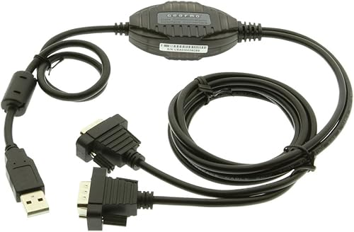 Gearmo Adaptador USB a serie de 2 puertos TXRX LED y retención COM Chipset FTDI 920K Velocidad de baudios
