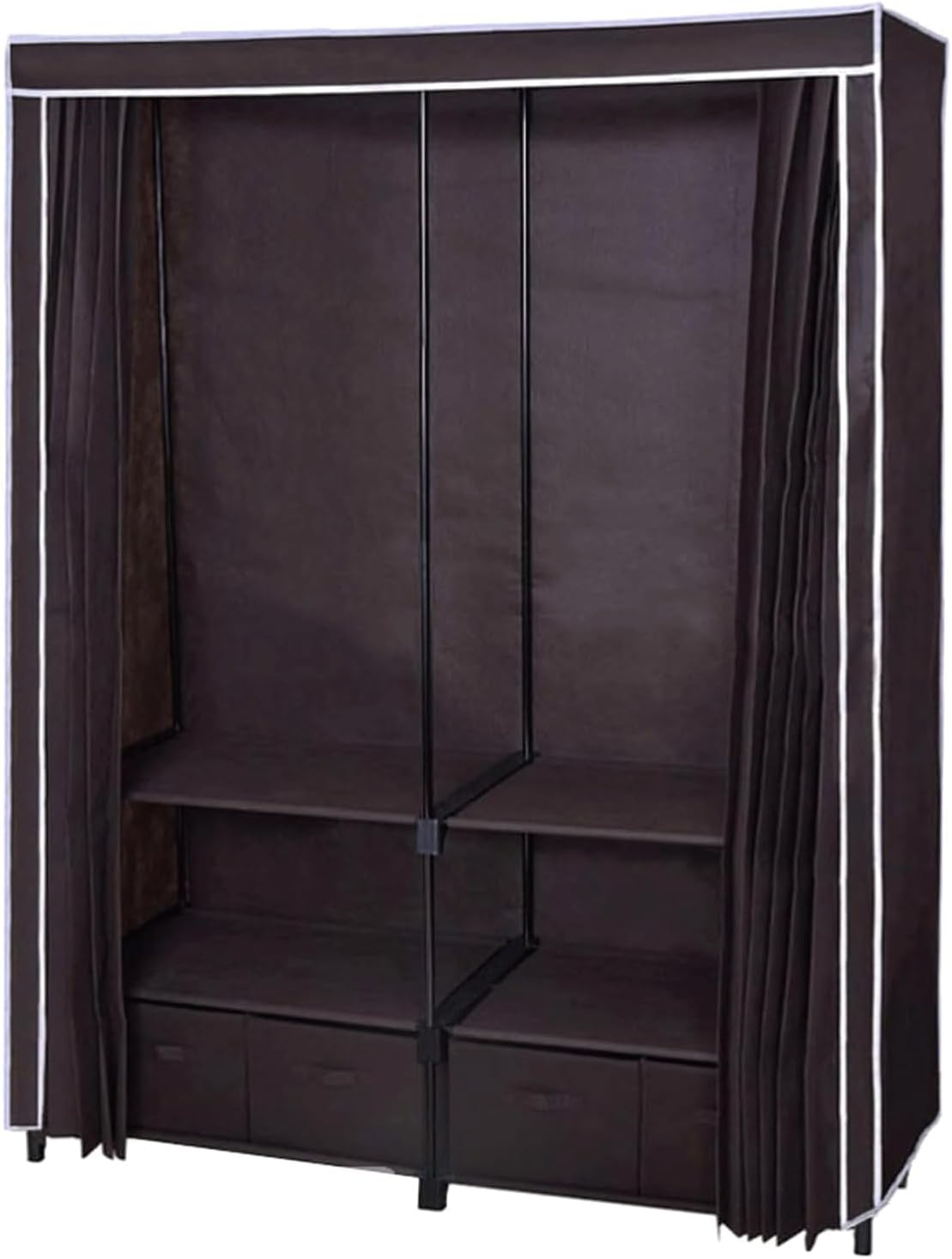 Portable Closet Portable Closet Iron Wardrobe Closet Fabric Clothes Closet Fashion Closets for Bedroom Hanging Storage Closet for Clothes Spacious