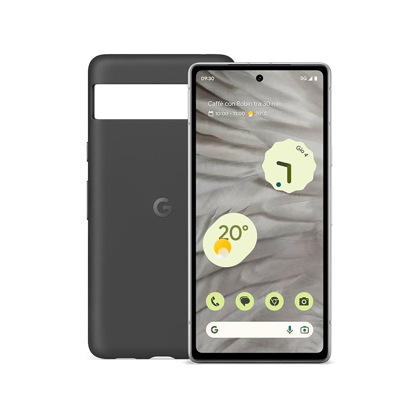Immagine del prodotto Google Pixel 7a - Cellulare 5G Android Sbloccato con Grandangolo - Bianco Ghiaccio + Custodia in Silicone Resistente - Grigio Antracite