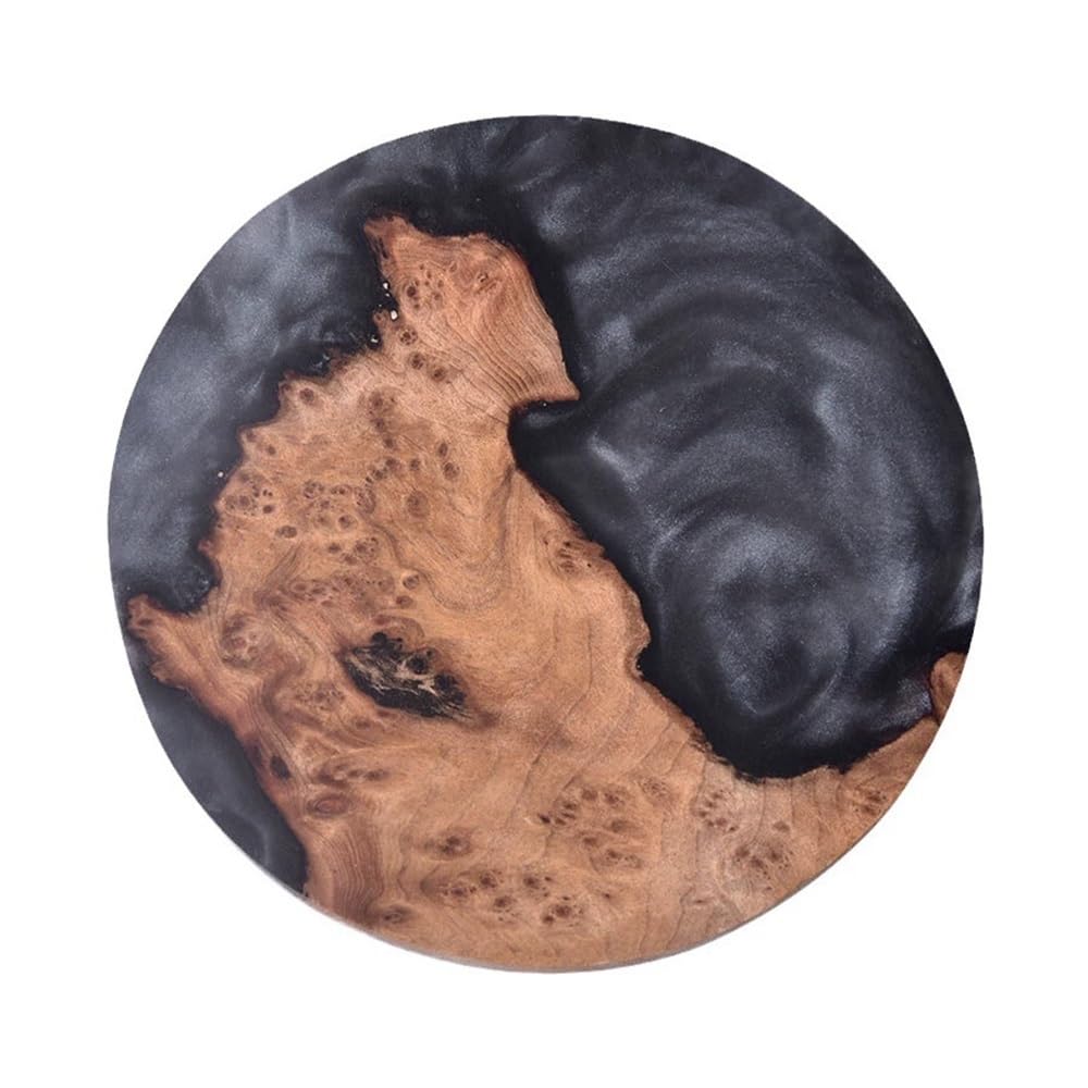 4Pcs Hadmade Drink Coaster Set Modern Wooden Coasters Epoxy Resin Coster For Coffee Table Tabletop Decorative Artwork(B set of 4)