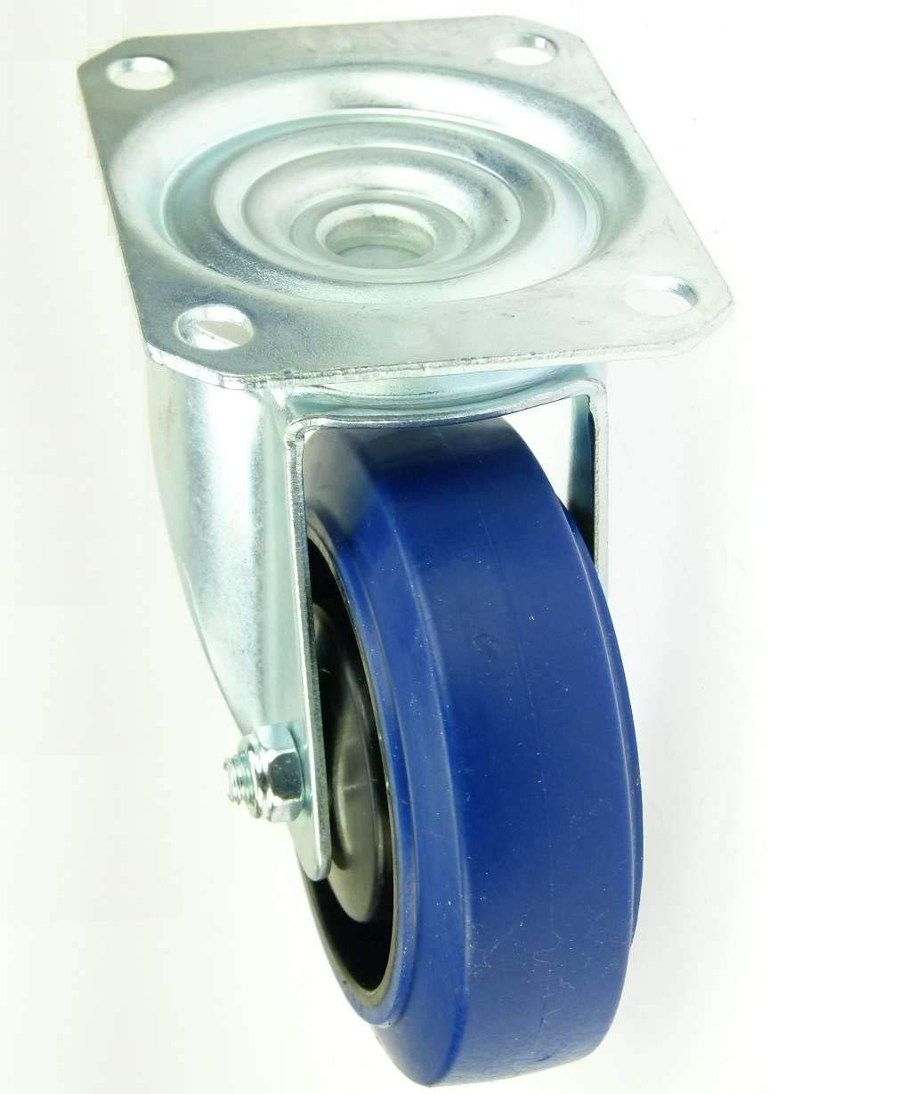 Produktbild von 8x Schwerlastrollen Lenkrollen, 100 Mm, Blau, 135 Kg Pro Rolle – SL-Rollen ECO
