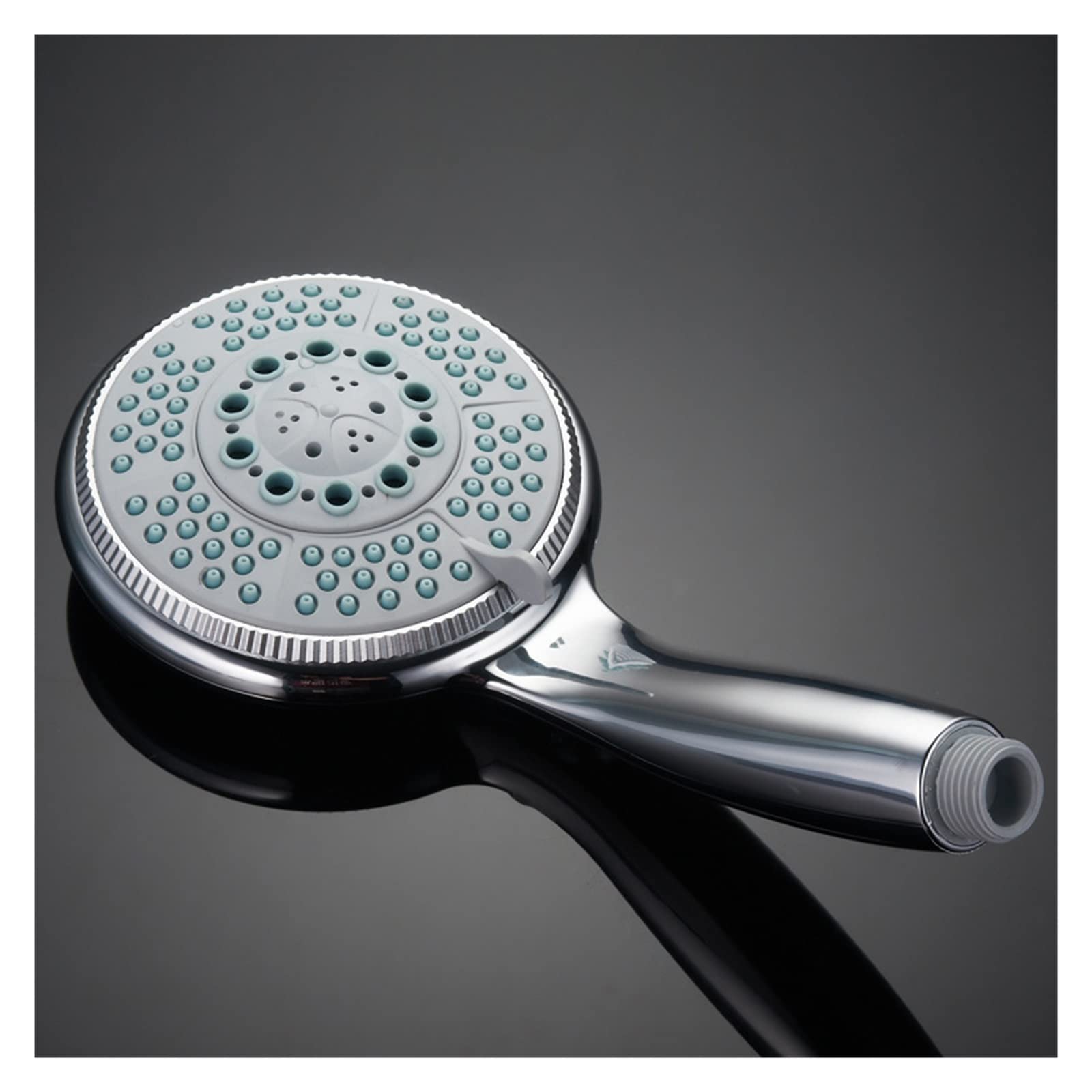 Shower Head Cabezal de Ducha multifunción Grande con Interruptor, Cabezal de Ducha Ajustable de 5 Modos, Boquilla rociadora de Ahorro de Agua de Mano, Accesorio de baño (Gris Claro) Shower