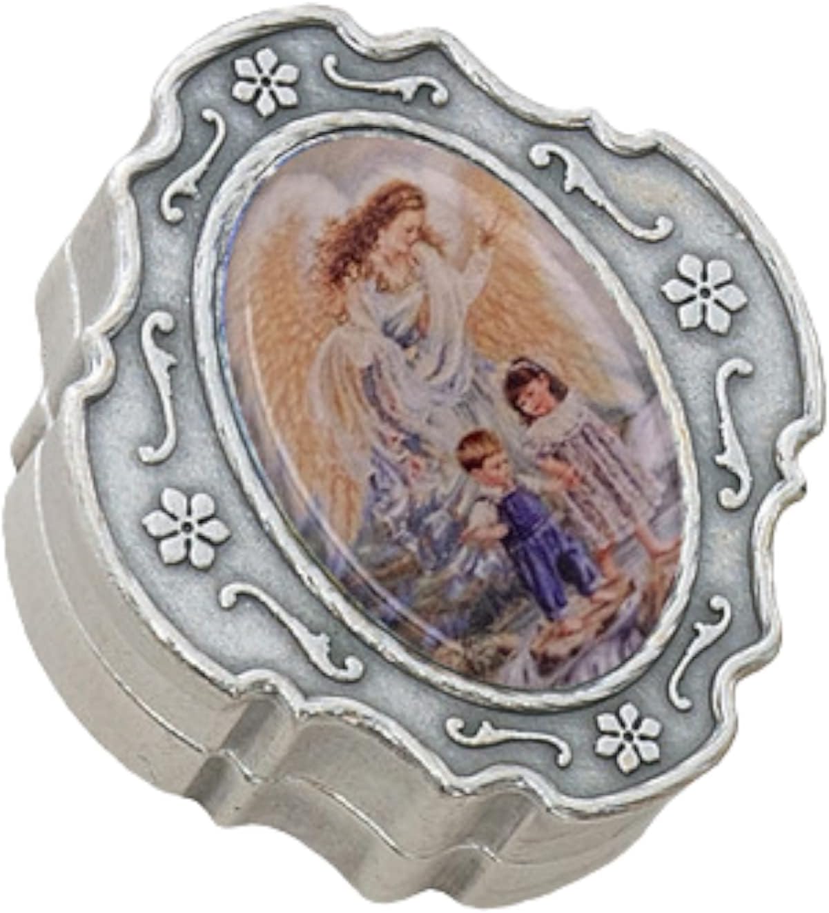 Tiley & Bells SILVER BOX ONLY W/GUARD ANGEL, SILVER BOX ONLY W/GUARD ANGEL