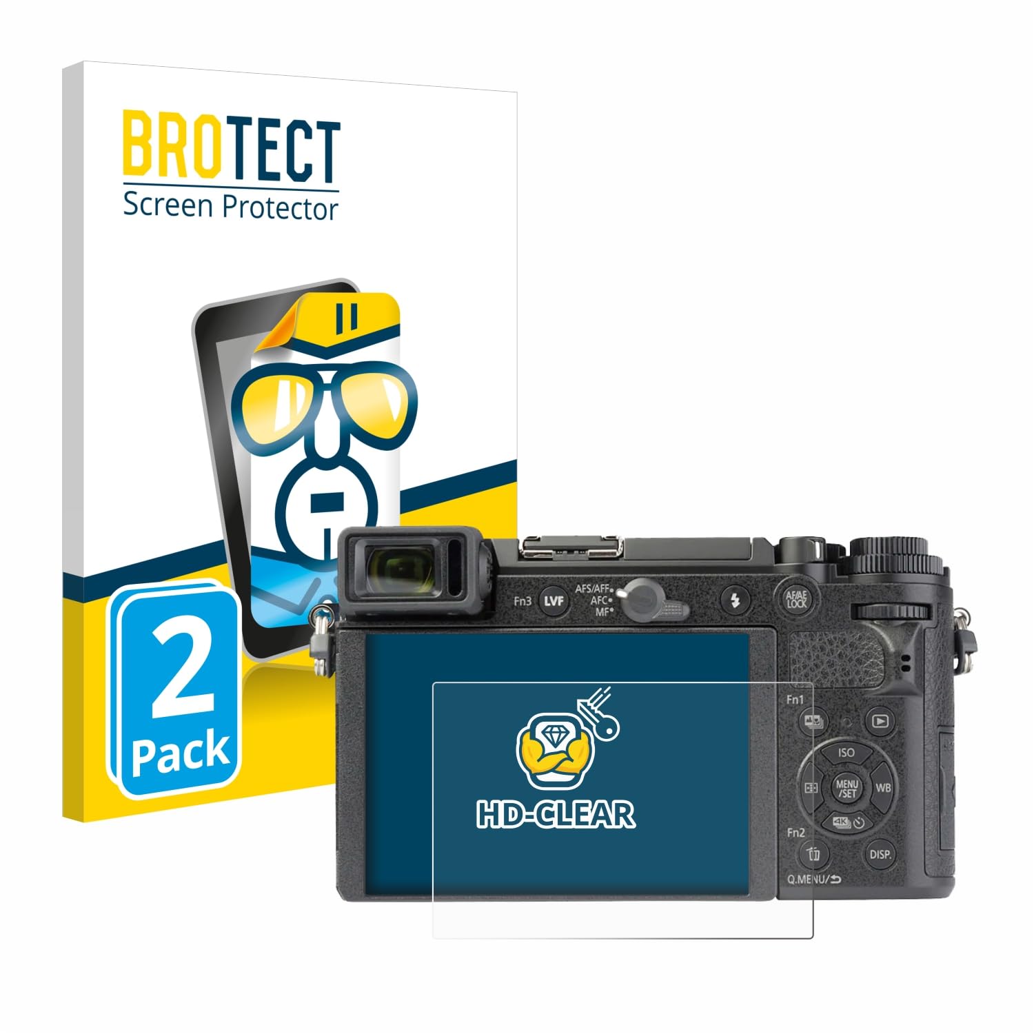 BROTECT (2 Stück Schutzfolie für Panasonic Lumix DC-GX880 Displayschutz Folie Made in Germany, Ultra-Klar