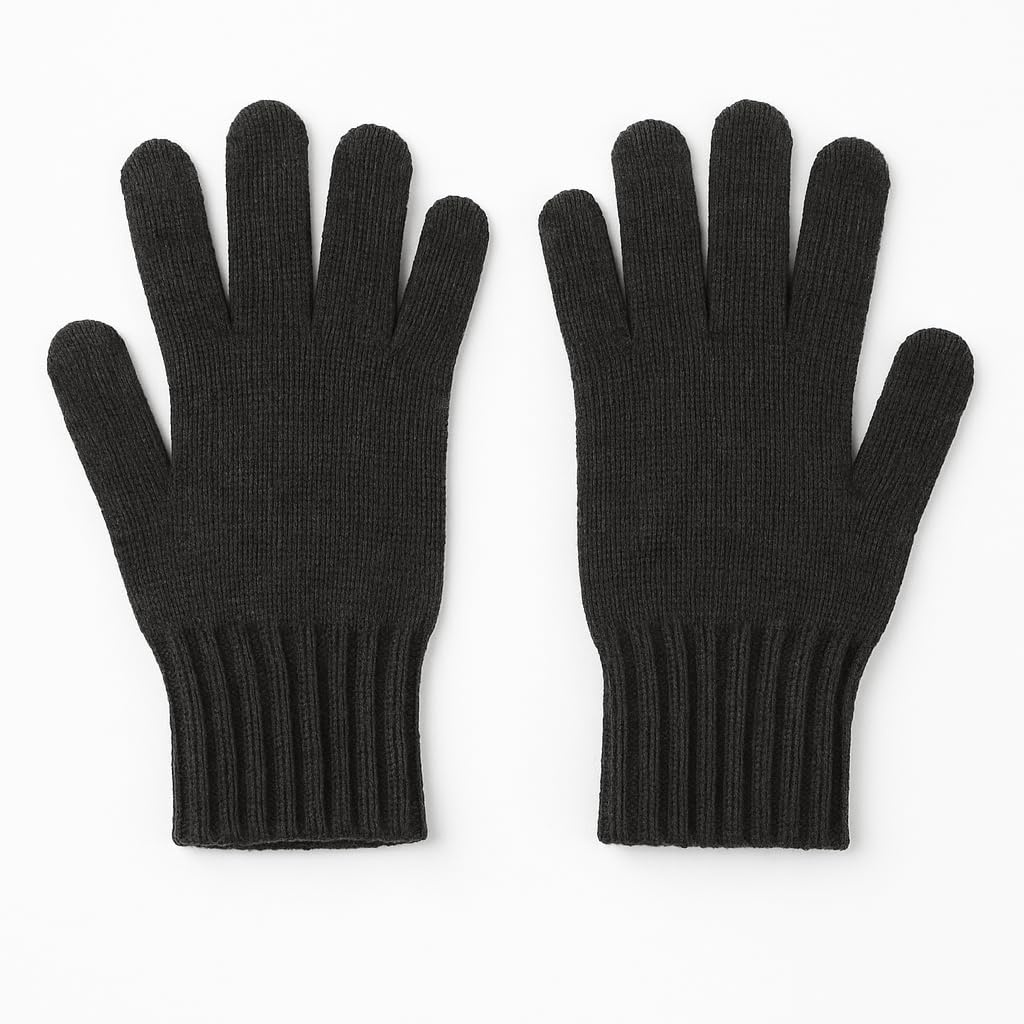 CLASSE77 - Guanti invernali in maglia in puro cachemire da uomo - Artigianali - Made in Italy