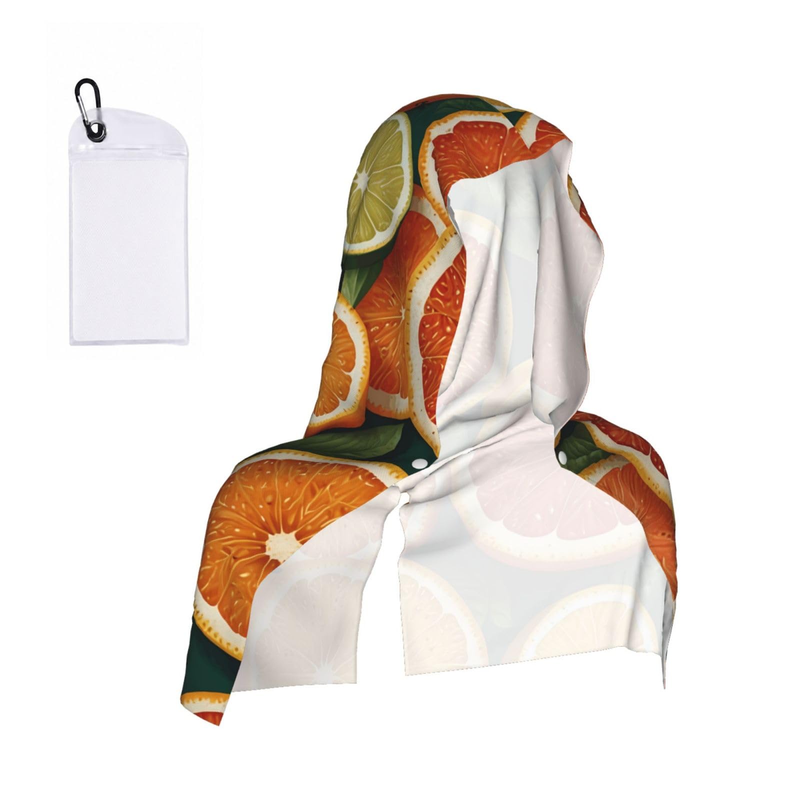 ZQYTGFDC Citrus and Sunshine Cooling hooded towels are suitable for summer sports, running, outdoor work, and gardening.
